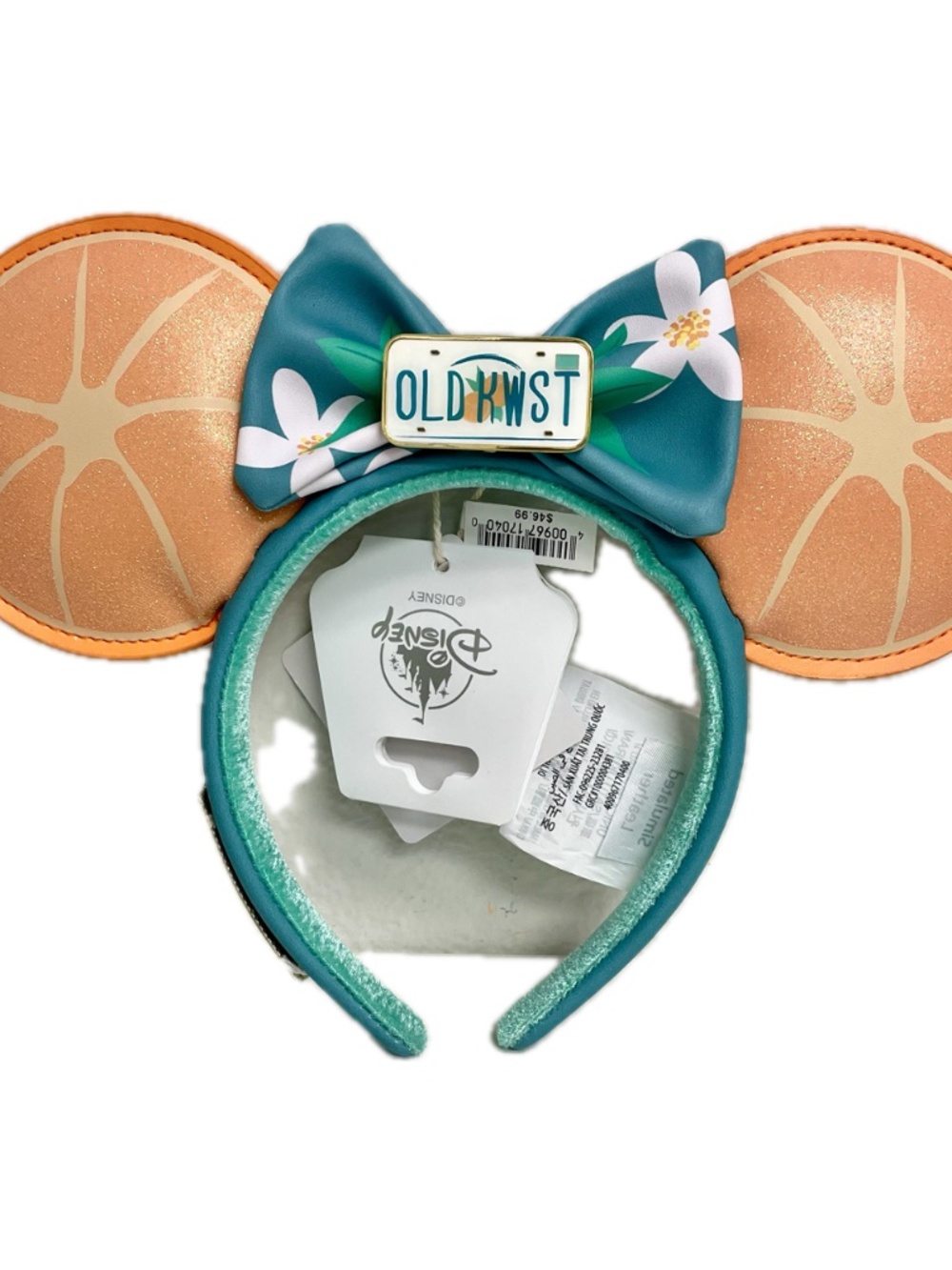 2024 Disney Old Key West Resort License Plate Orange Scented Loungefly Ears NEW